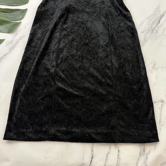 All That Jazz Womens Velvet Cocktail Dress Size L New Black Beaded Choker 90s - Picture 4 of 9